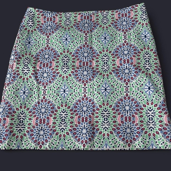 Talbots A-Line Skirt | Size 14 | Medallion Damask Print | Excellent Condition - Picture 2 of 5